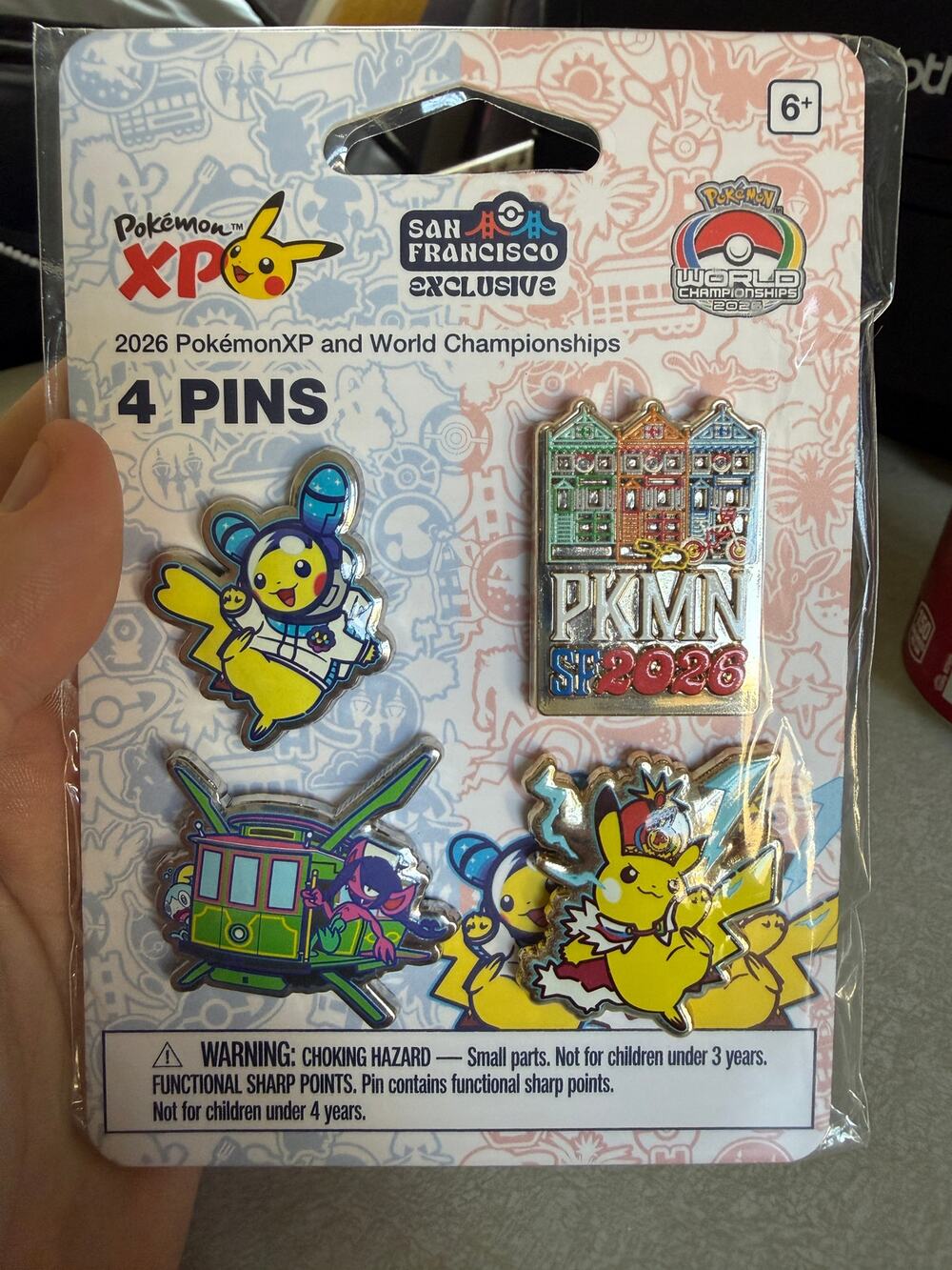 Pokemon XP and World Championships 2026 San Francisco 4 Pin Set Exclusive